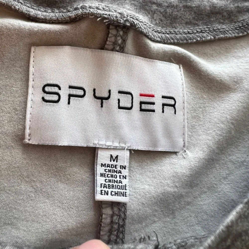 Spyder Womens 2 Piece Lounge Set Gray Black Honeycomb Camo Henley Joggers M NEW